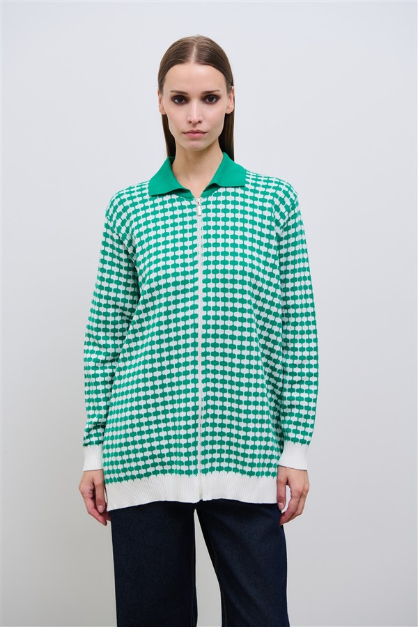COMBOS 021 JADE CARDIGAN GREEN